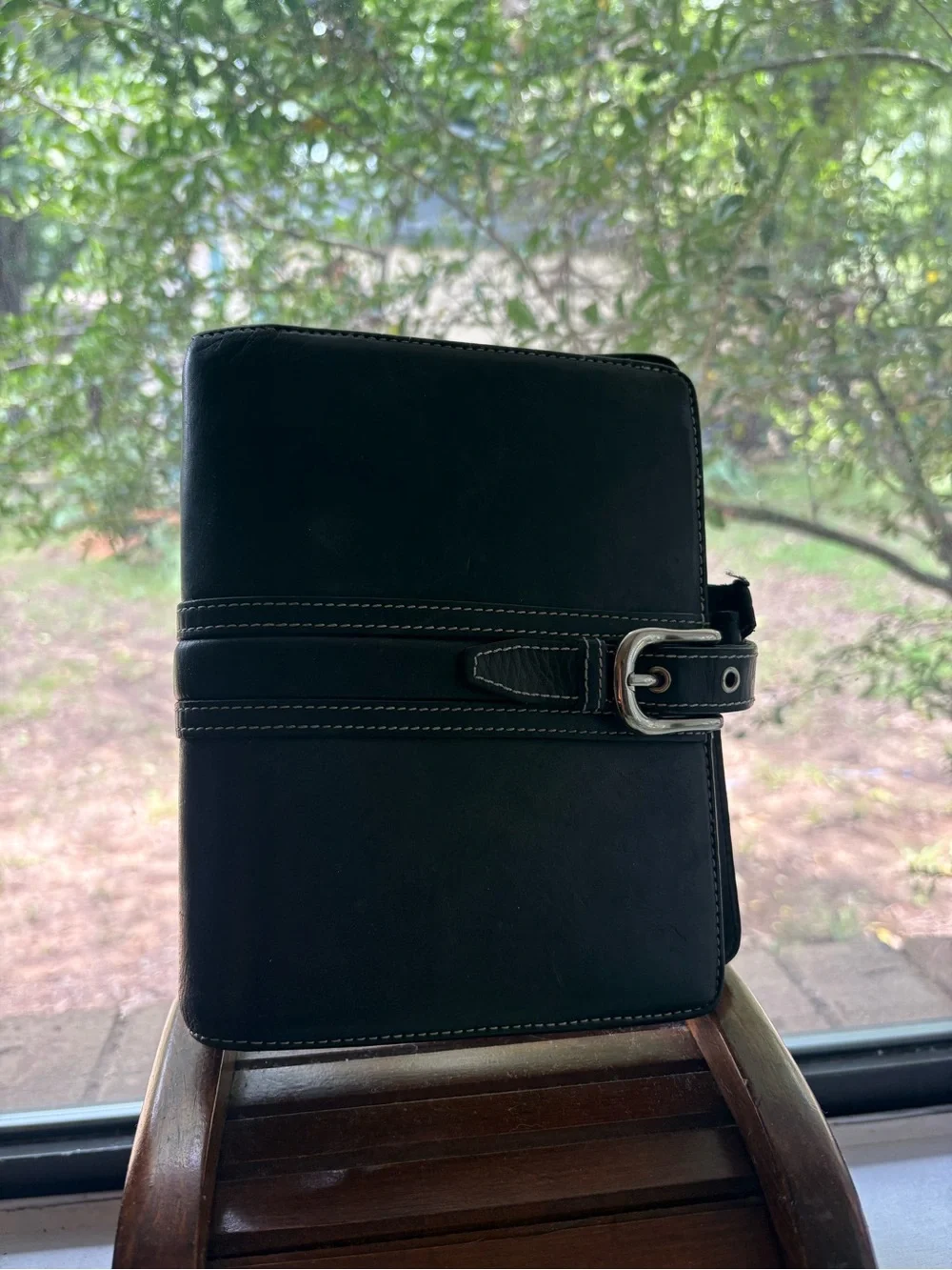 Vintage Franklin Covey Leather Organizer with Belt Accent